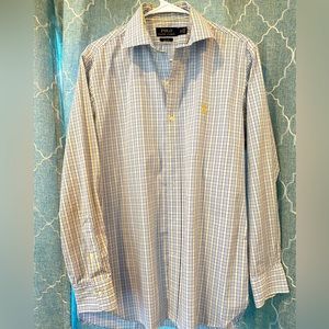 Polo Ralph Lauren Mens Button Down Shirt Easy Care 15.5